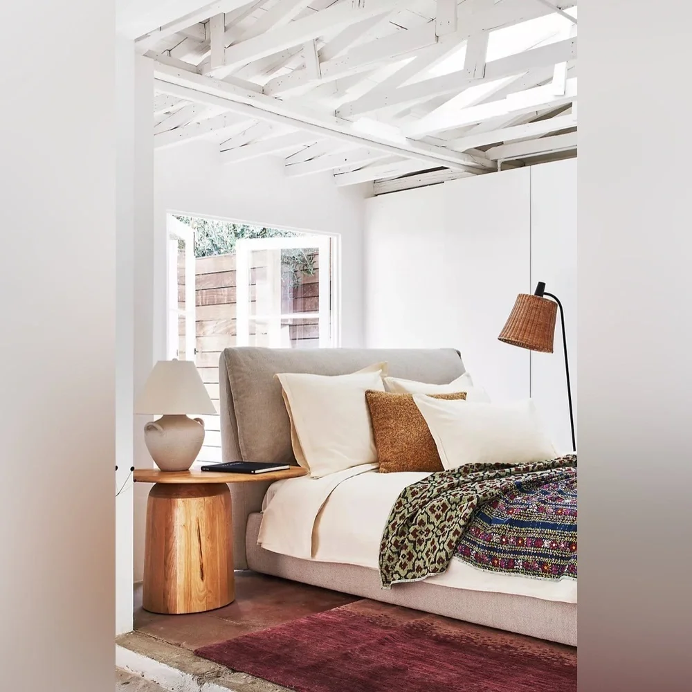 Anthropologie Relaxed Linen-Cotton Duvet Cover Size Full NWT